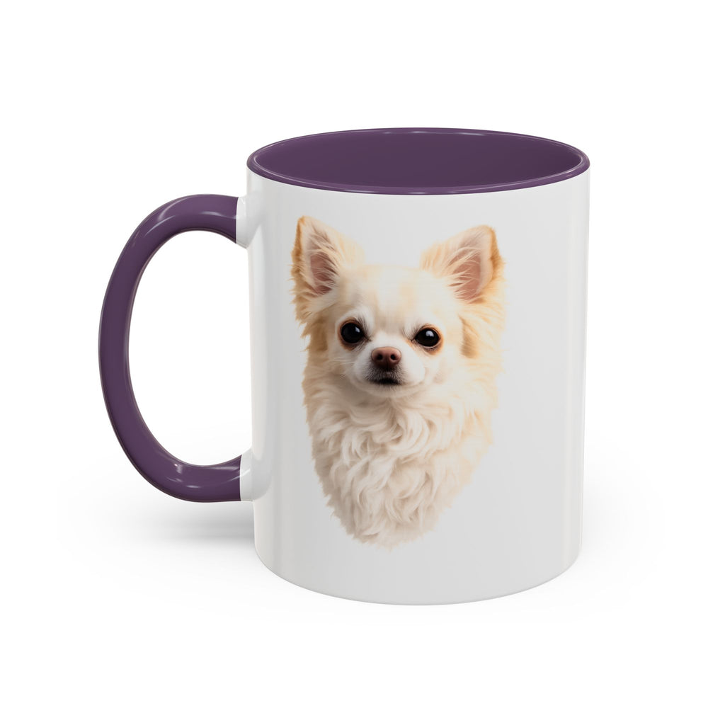Chihuahua Portrait Accent Coffee Mug – Cute Small Dog Photo Drinkware (11/15oz)