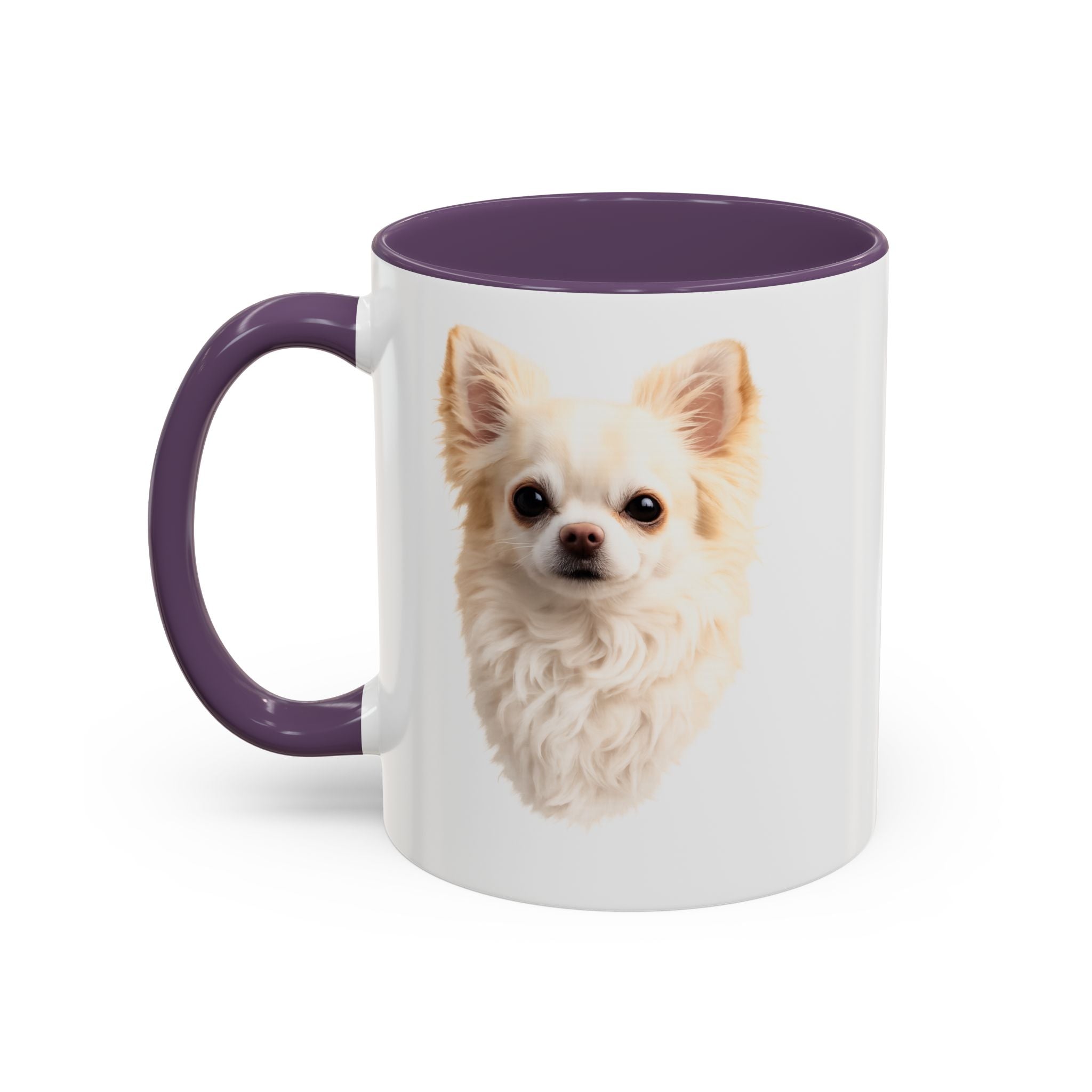 Chihuahua Portrait Accent Coffee Mug – Cute Small Dog Photo Drinkware (11/15oz)