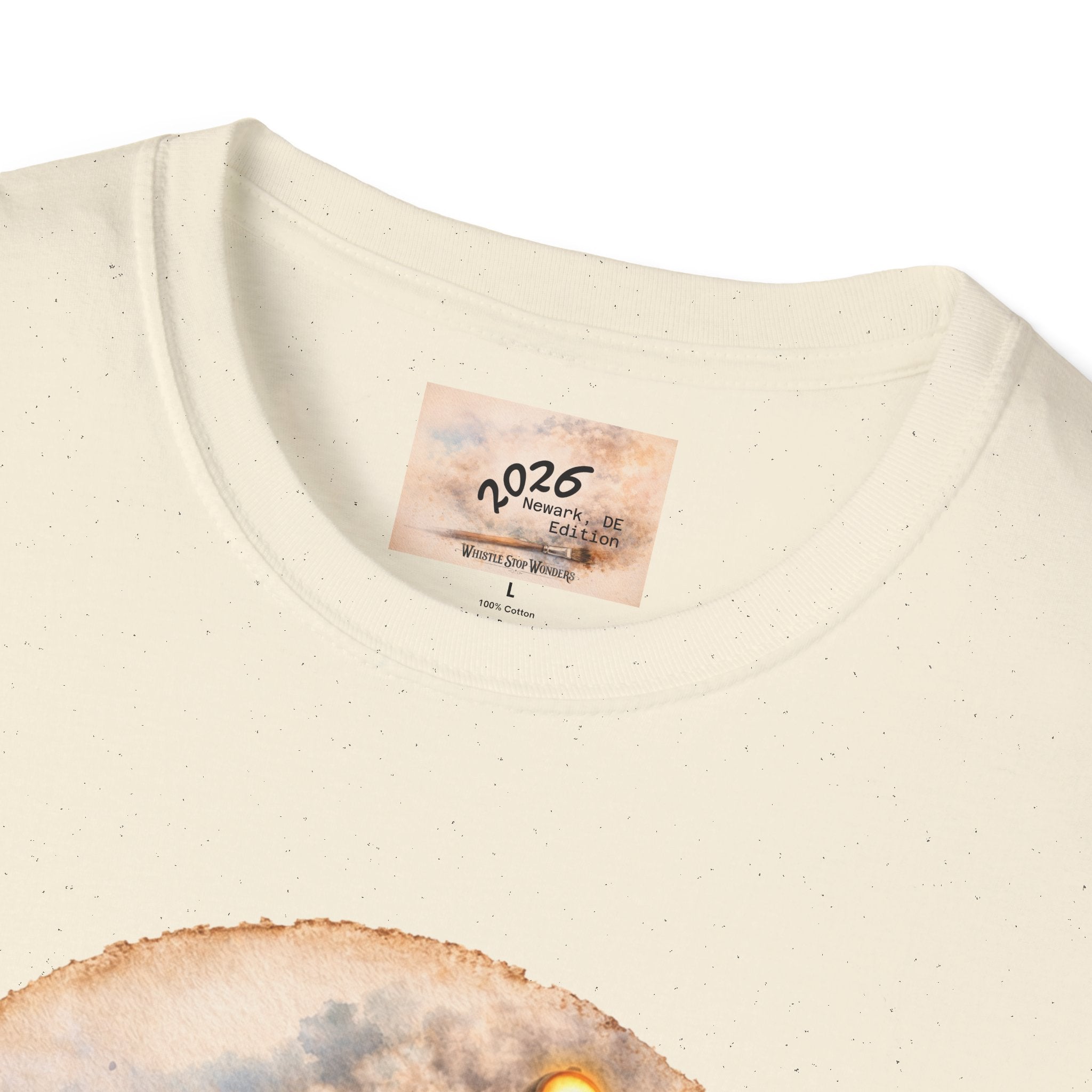 Whistle Stop Wonders™  2026 Newark, DE Edition Vintage T-Shirt — "Whistle Stop Wonders" Retro Steam Engine Tee