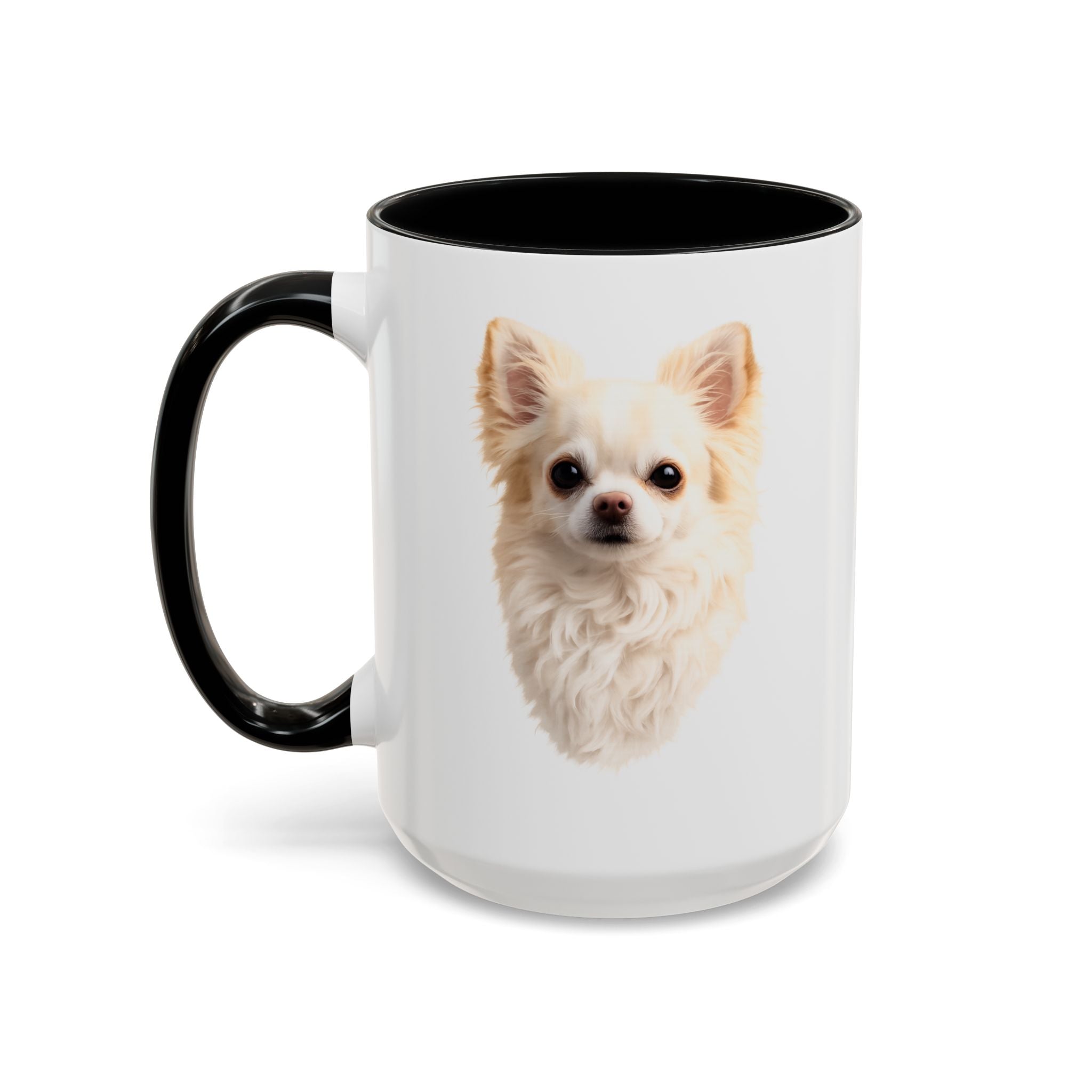 Chihuahua Portrait Accent Coffee Mug – Cute Small Dog Photo Drinkware (11/15oz)