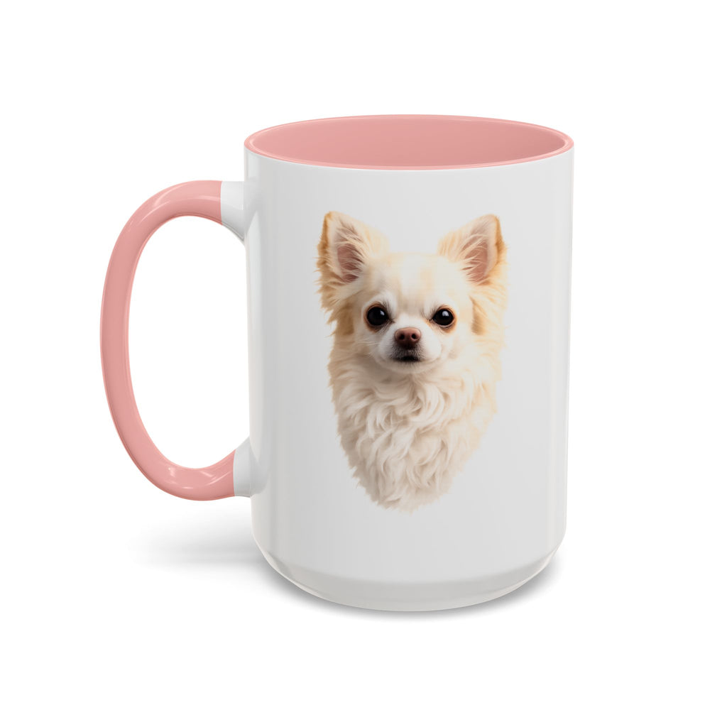 Chihuahua Portrait Accent Coffee Mug – Cute Small Dog Photo Drinkware (11/15oz)