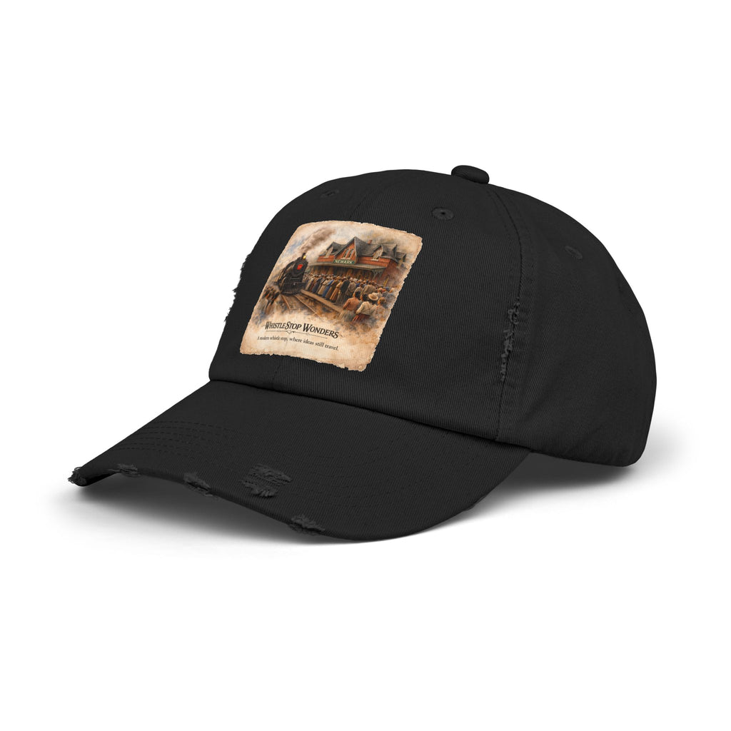Whistle Stop Wonders™  2026 Newark, DE Edition Distressed Cap — Railroad Graphic Hat