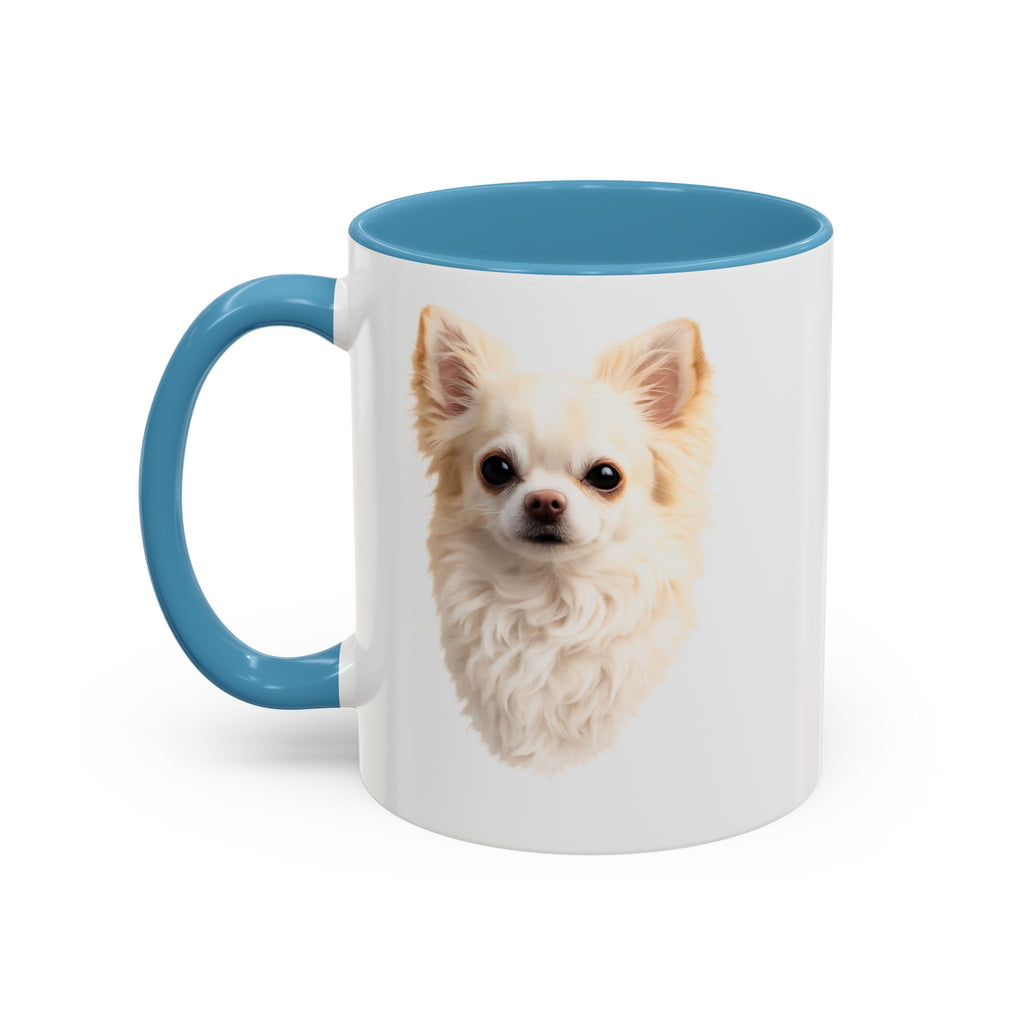 Chihuahua Portrait Accent Coffee Mug – Cute Small Dog Photo Drinkware (11/15oz)
