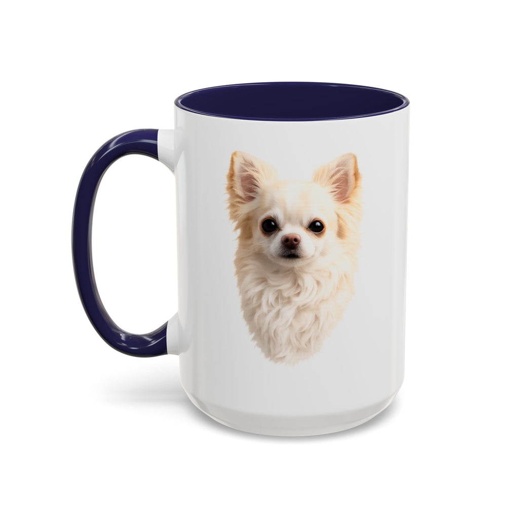 Chihuahua Portrait Accent Coffee Mug – Cute Small Dog Photo Drinkware (11/15oz)