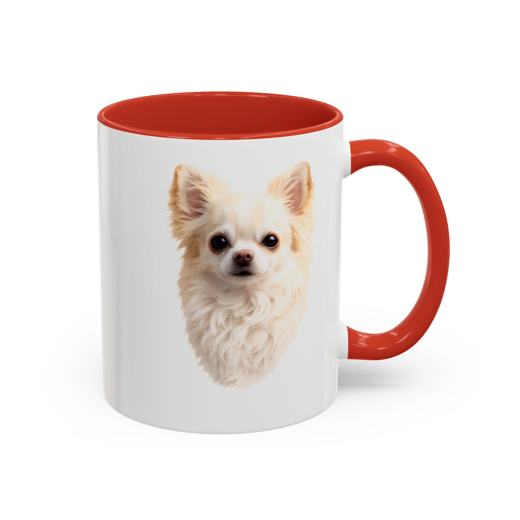 Chihuahua Portrait Accent Coffee Mug – Cute Small Dog Photo Drinkware (11/15oz)