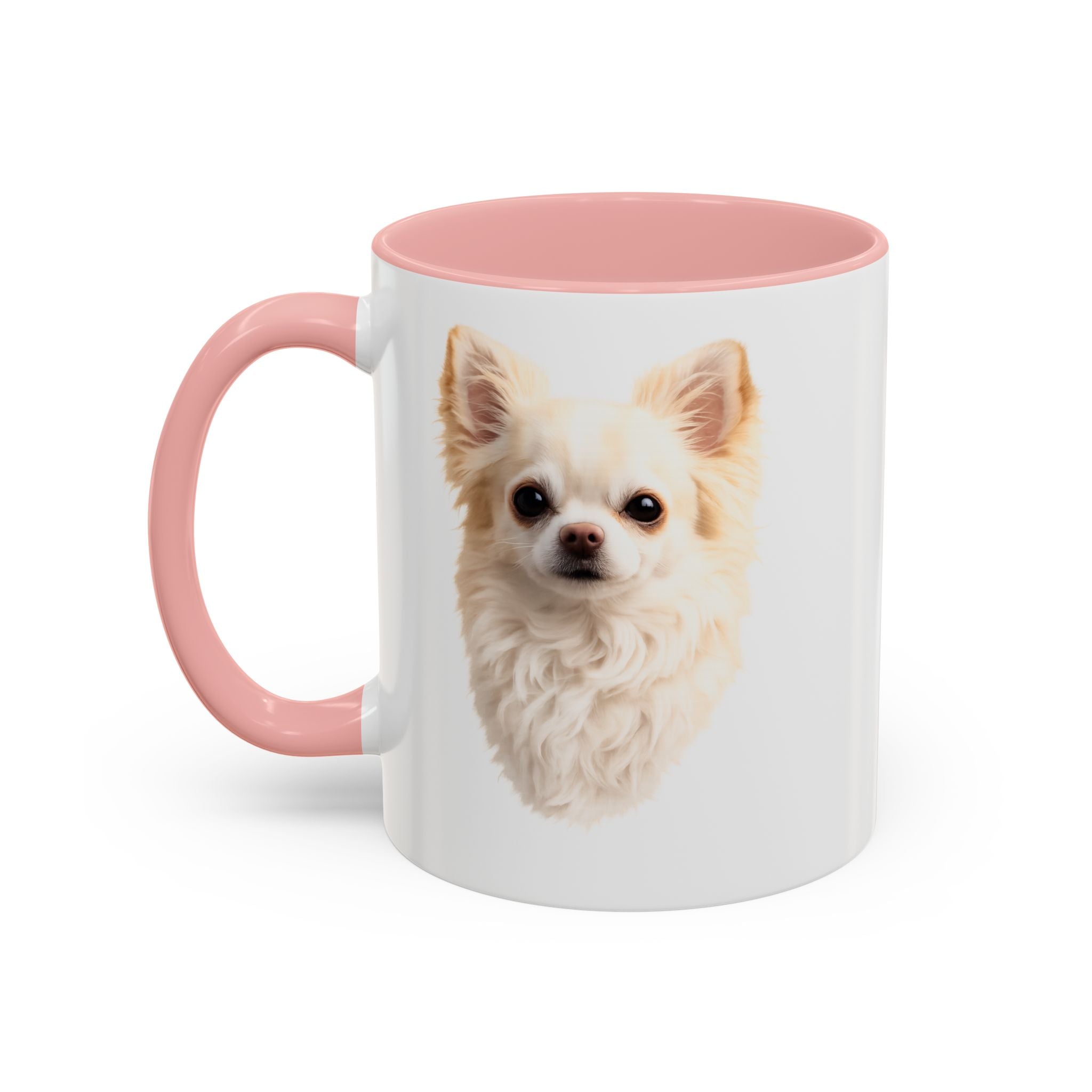Chihuahua Portrait Accent Coffee Mug – Cute Small Dog Photo Drinkware (11/15oz)