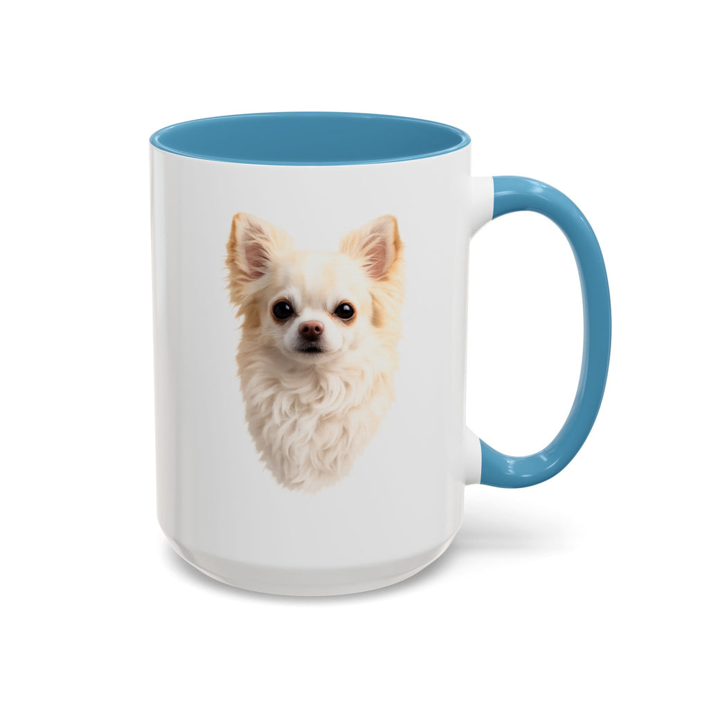 Chihuahua Portrait Accent Coffee Mug – Cute Small Dog Photo Drinkware (11/15oz)