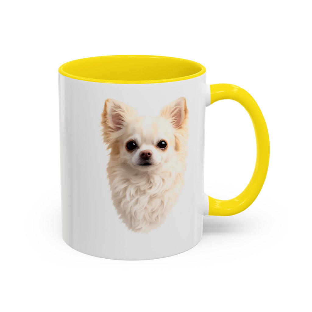 Chihuahua Portrait Accent Coffee Mug – Cute Small Dog Photo Drinkware (11/15oz)