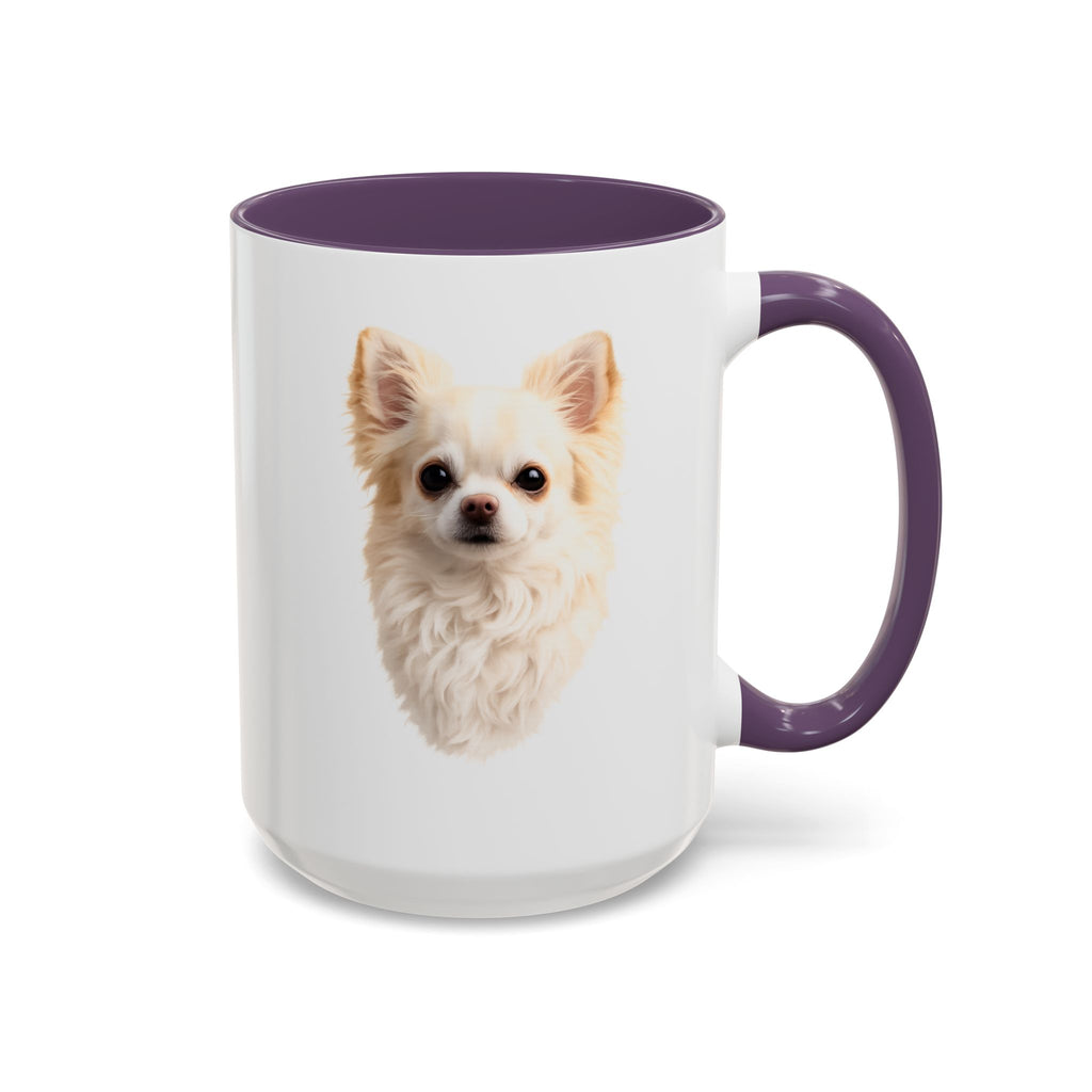 Chihuahua Portrait Accent Coffee Mug – Cute Small Dog Photo Drinkware (11/15oz)