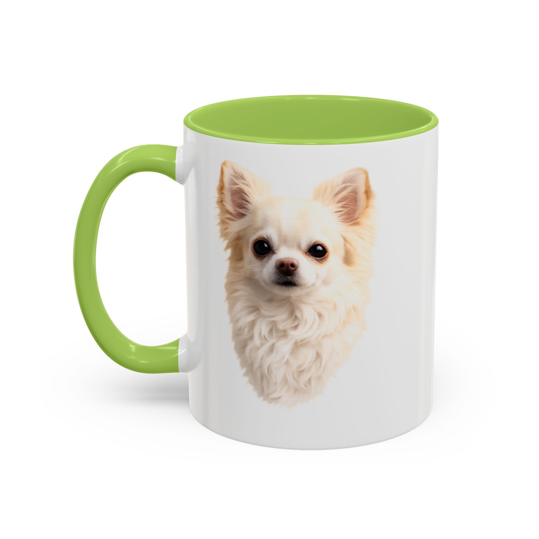 Chihuahua Portrait Accent Coffee Mug – Cute Small Dog Photo Drinkware (11/15oz)