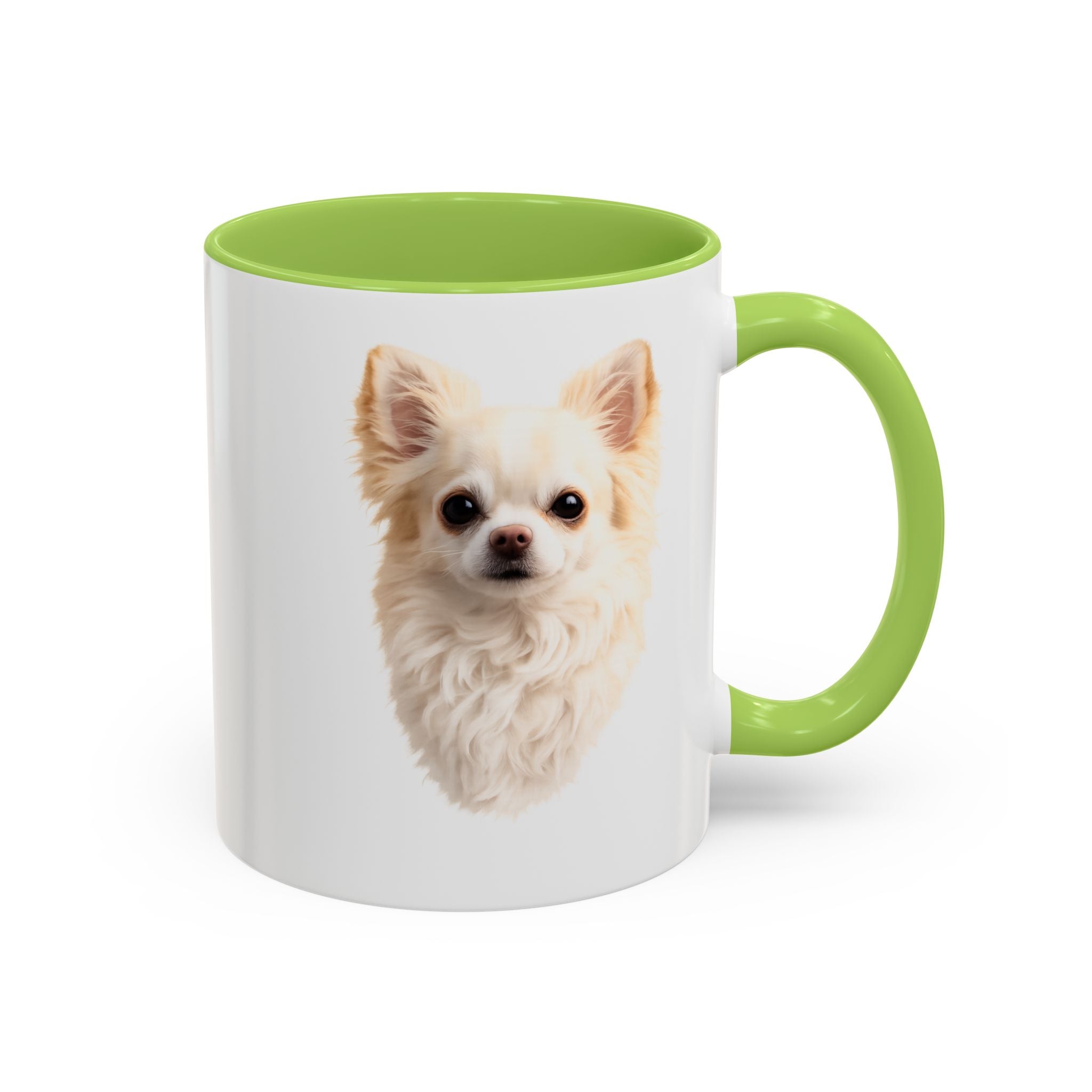 Chihuahua Portrait Accent Coffee Mug – Cute Small Dog Photo Drinkware (11/15oz)
