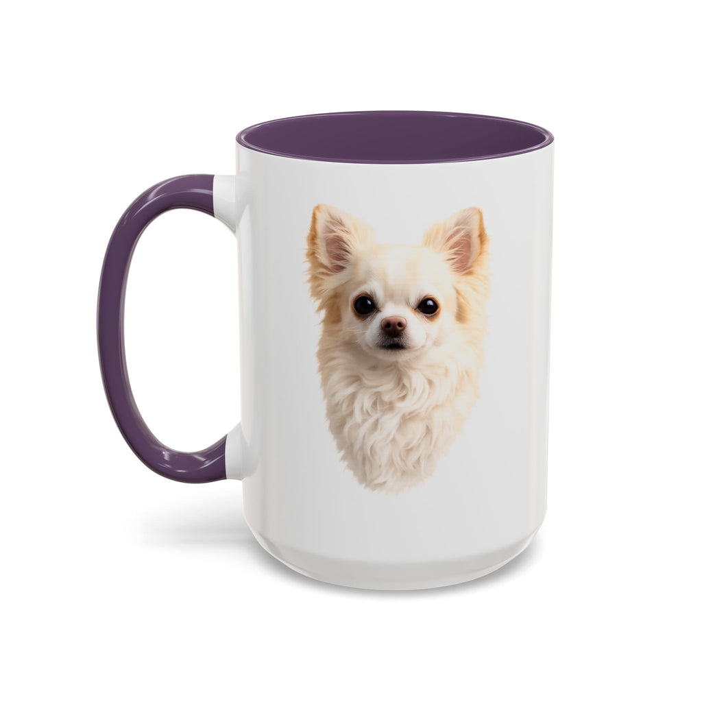 Chihuahua Portrait Accent Coffee Mug – Cute Small Dog Photo Drinkware (11/15oz)