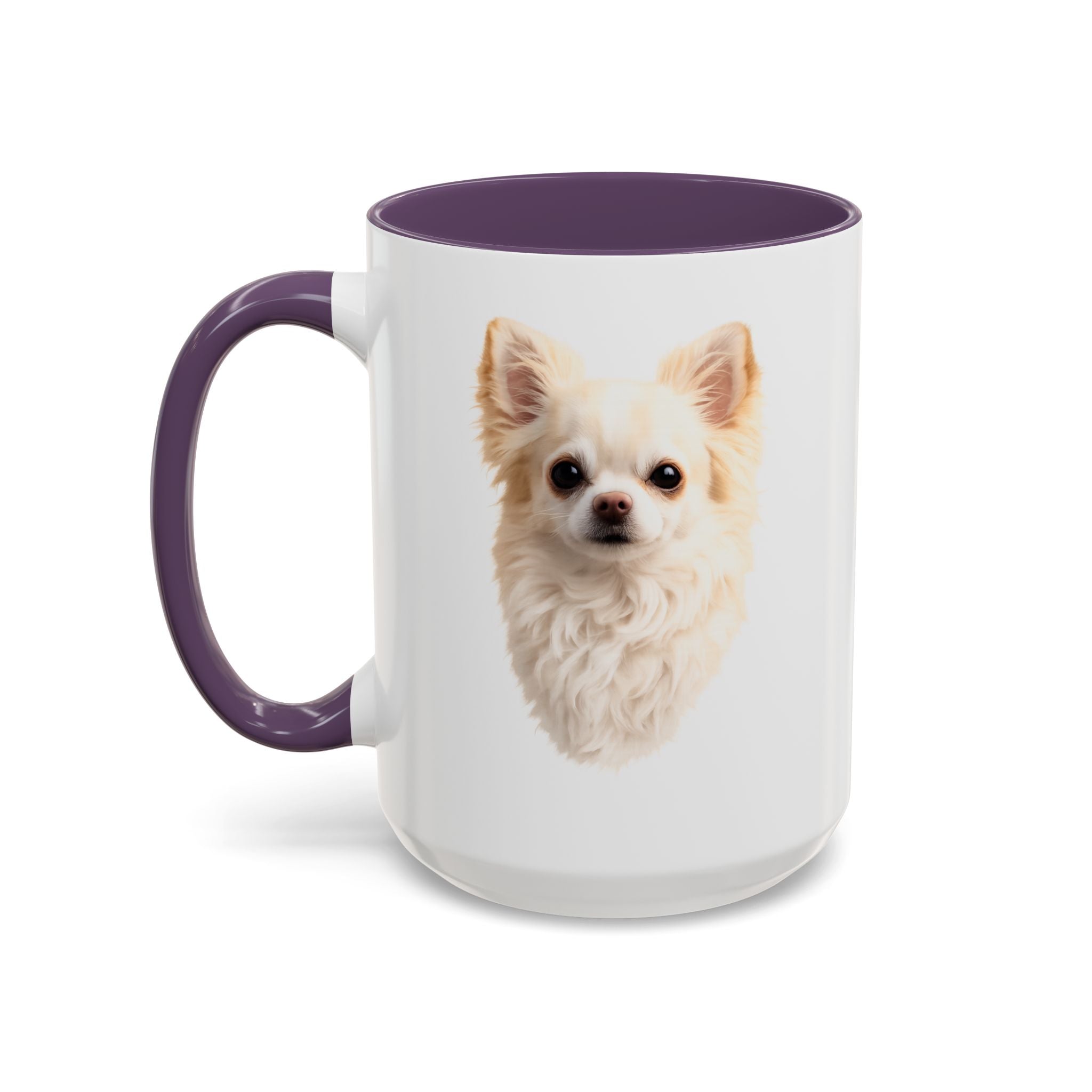 Chihuahua Portrait Accent Coffee Mug – Cute Small Dog Photo Drinkware (11/15oz)