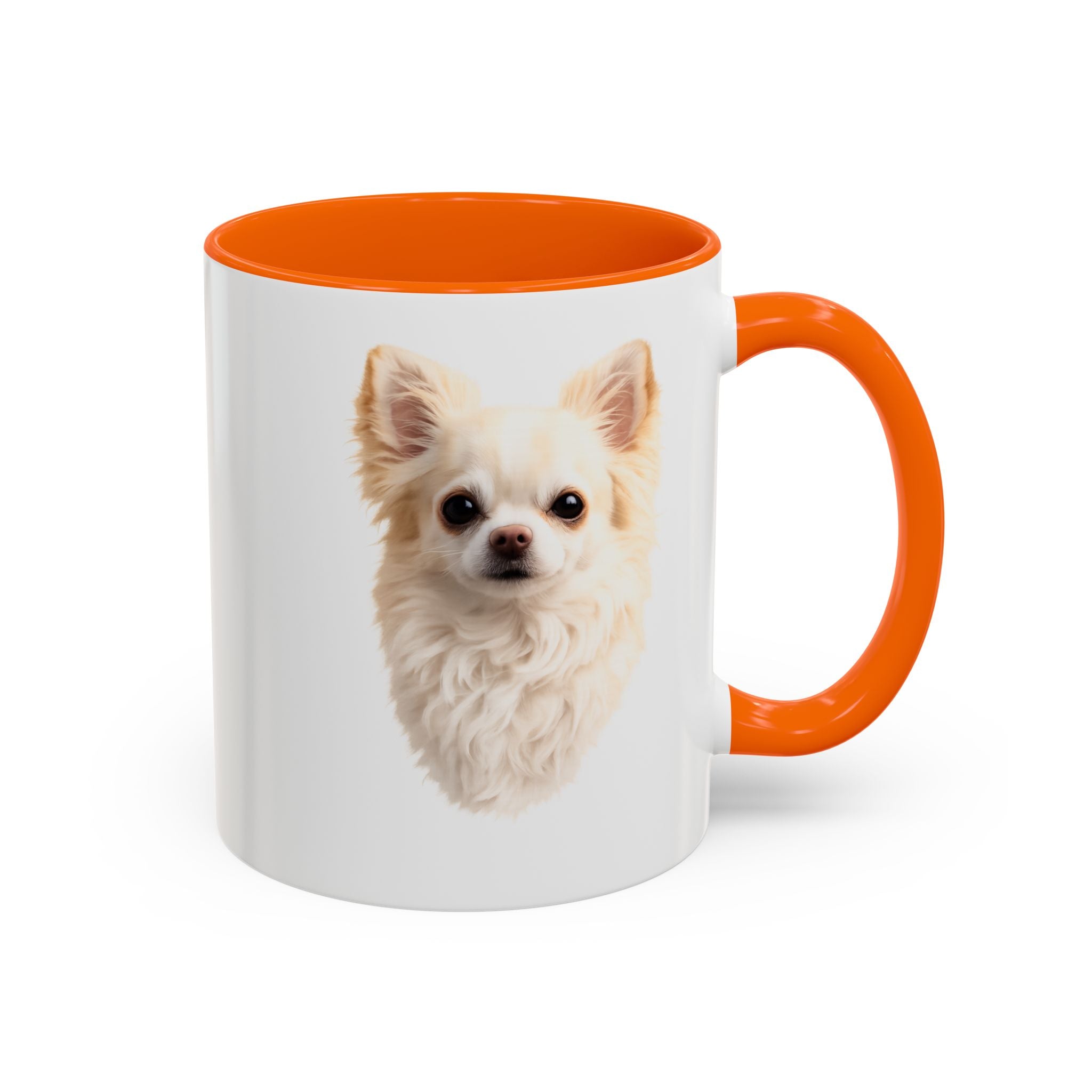 Chihuahua Portrait Accent Coffee Mug – Cute Small Dog Photo Drinkware (11/15oz)
