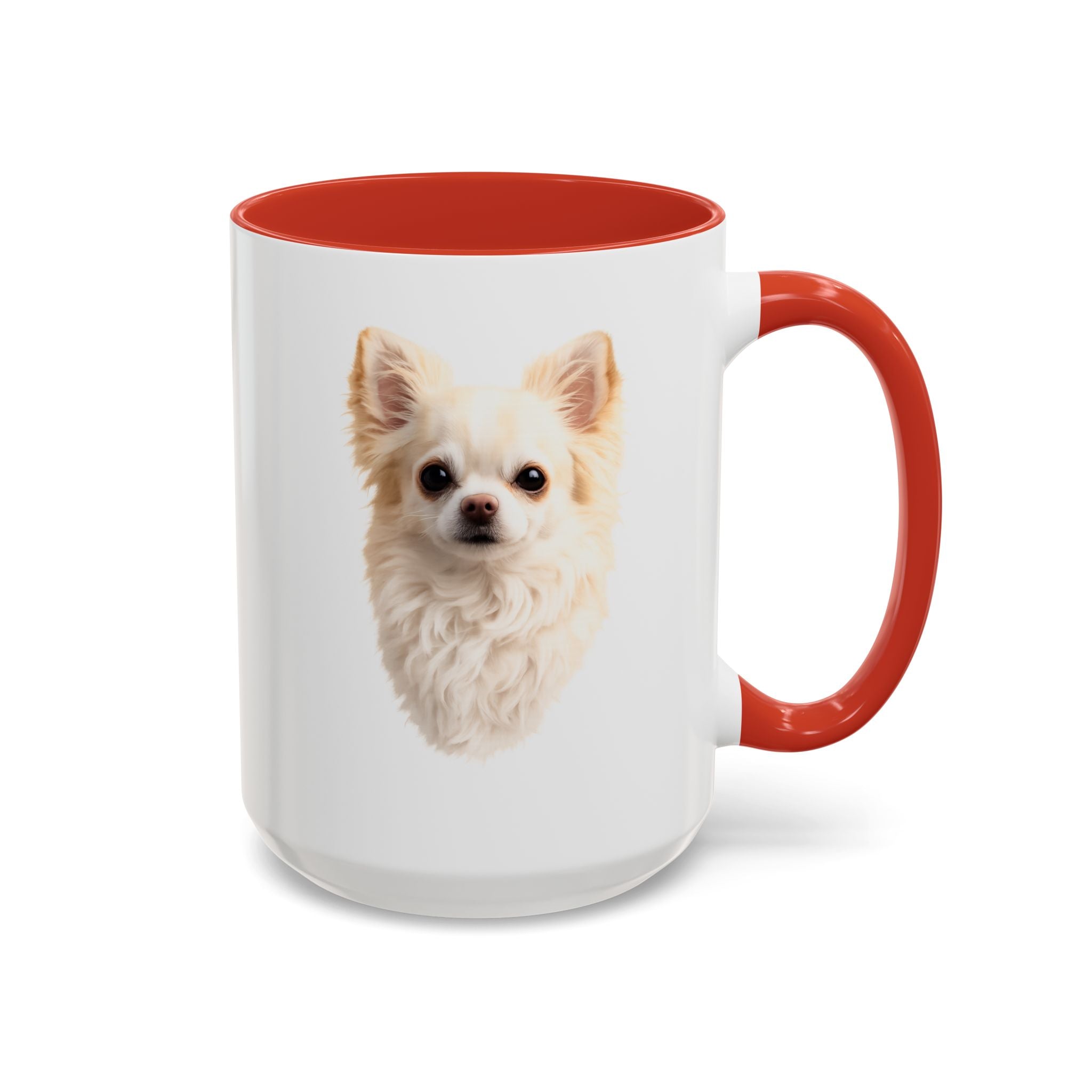 Chihuahua Portrait Accent Coffee Mug – Cute Small Dog Photo Drinkware (11/15oz)