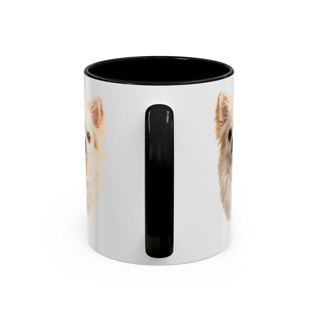 Chihuahua Portrait Accent Coffee Mug – Cute Small Dog Photo Drinkware (11/15oz)