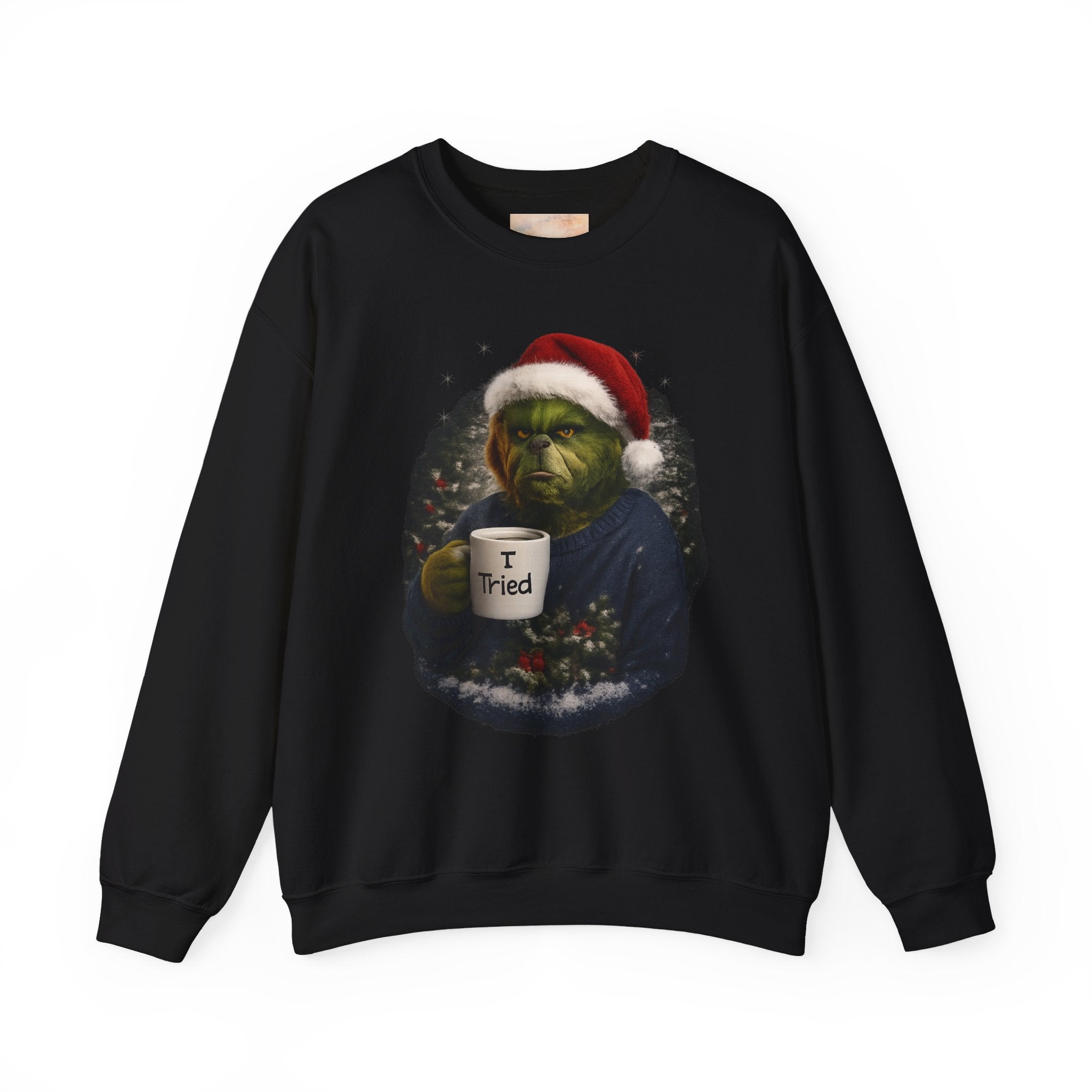 Grinch Santa 'I Tried' Crewneck Sweatshirt