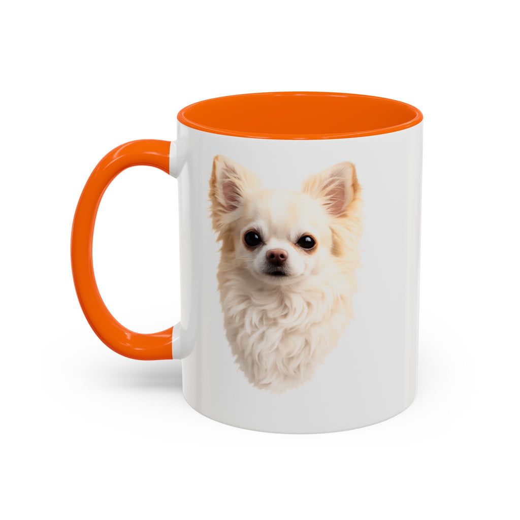 Chihuahua Portrait Accent Coffee Mug – Cute Small Dog Photo Drinkware (11/15oz)