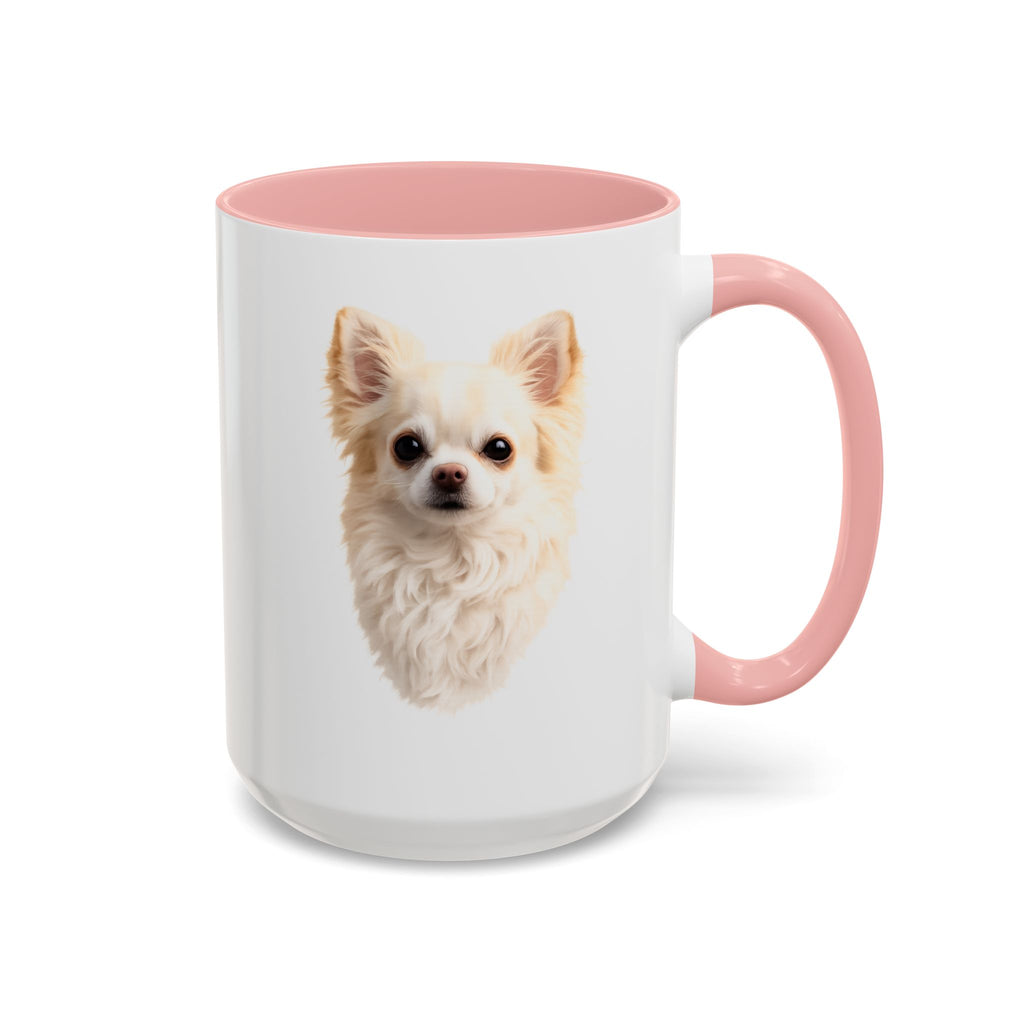 Chihuahua Portrait Accent Coffee Mug – Cute Small Dog Photo Drinkware (11/15oz)