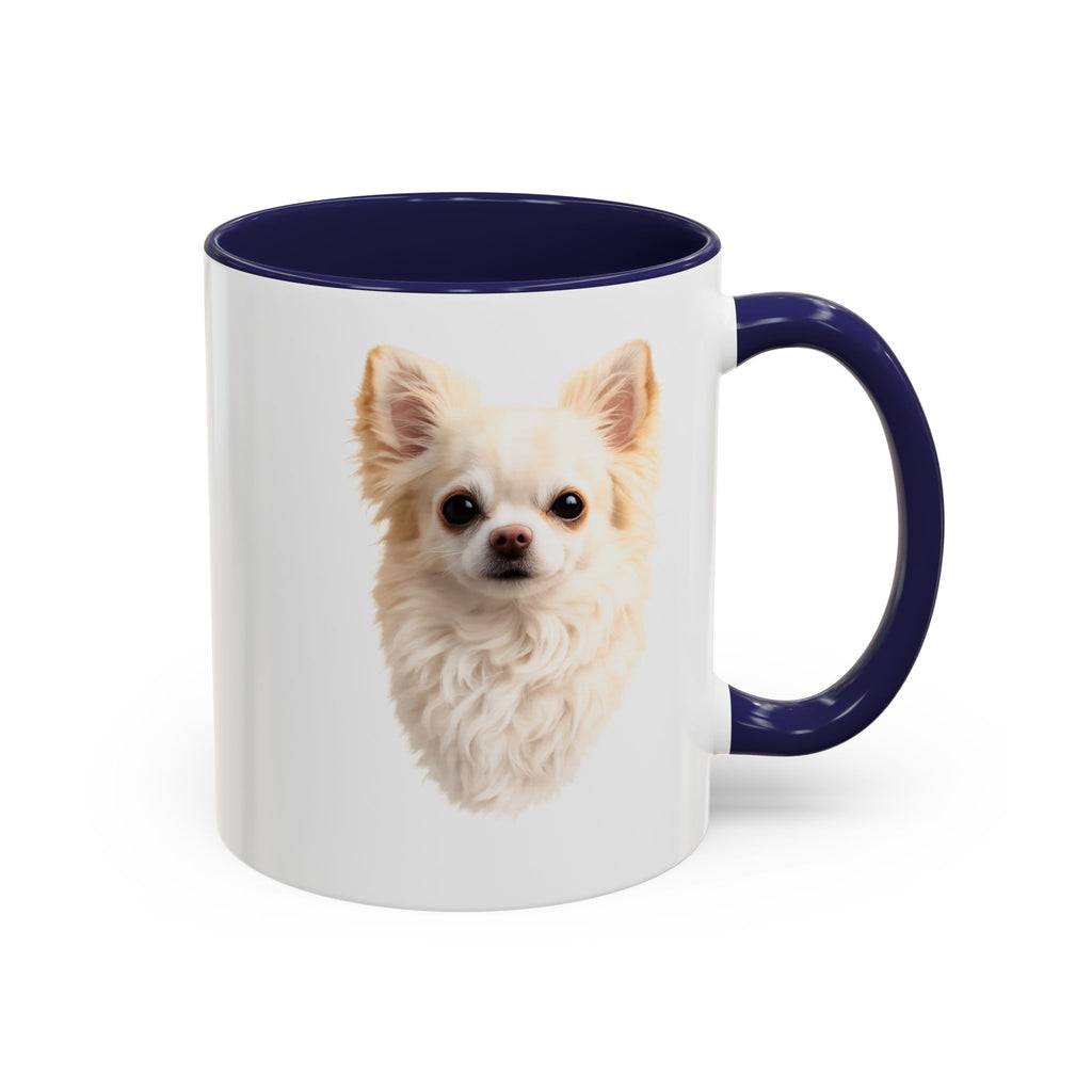Chihuahua Portrait Accent Coffee Mug – Cute Small Dog Photo Drinkware (11/15oz)