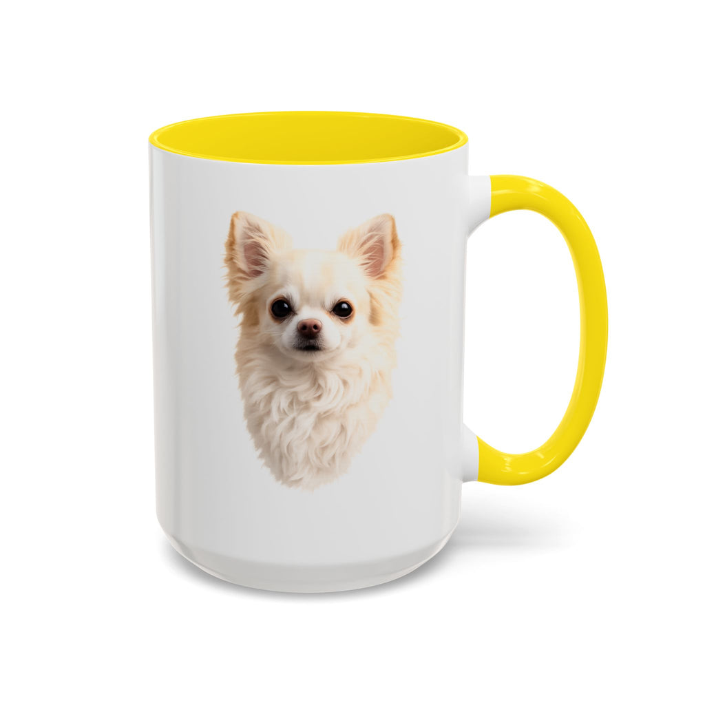 Chihuahua Portrait Accent Coffee Mug – Cute Small Dog Photo Drinkware (11/15oz)