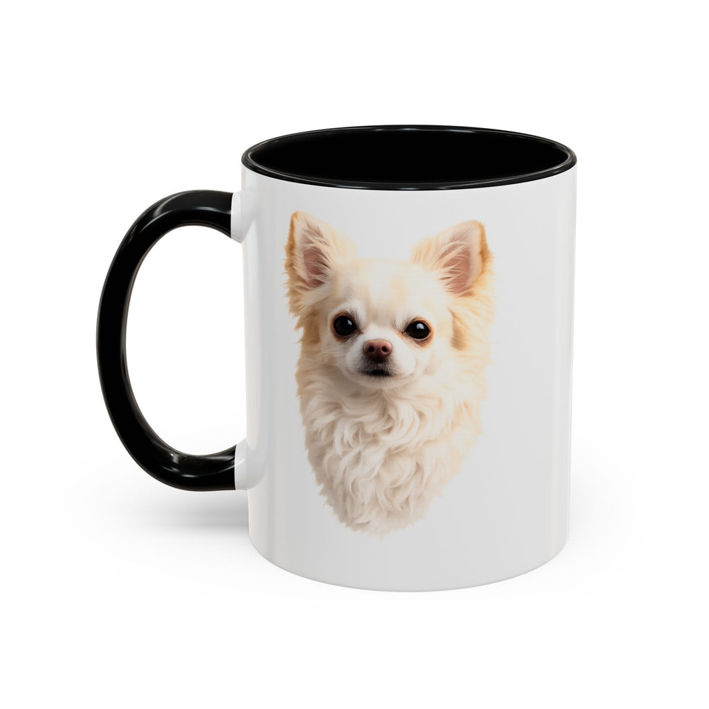 Chihuahua Portrait Accent Coffee Mug – Cute Small Dog Photo Drinkware (11/15oz)