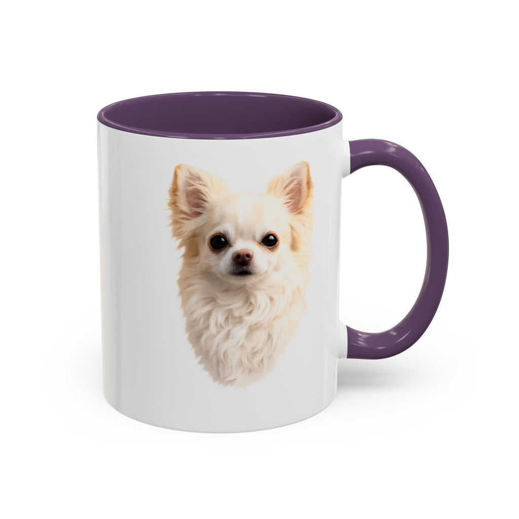 Chihuahua Portrait Accent Coffee Mug – Cute Small Dog Photo Drinkware (11/15oz)