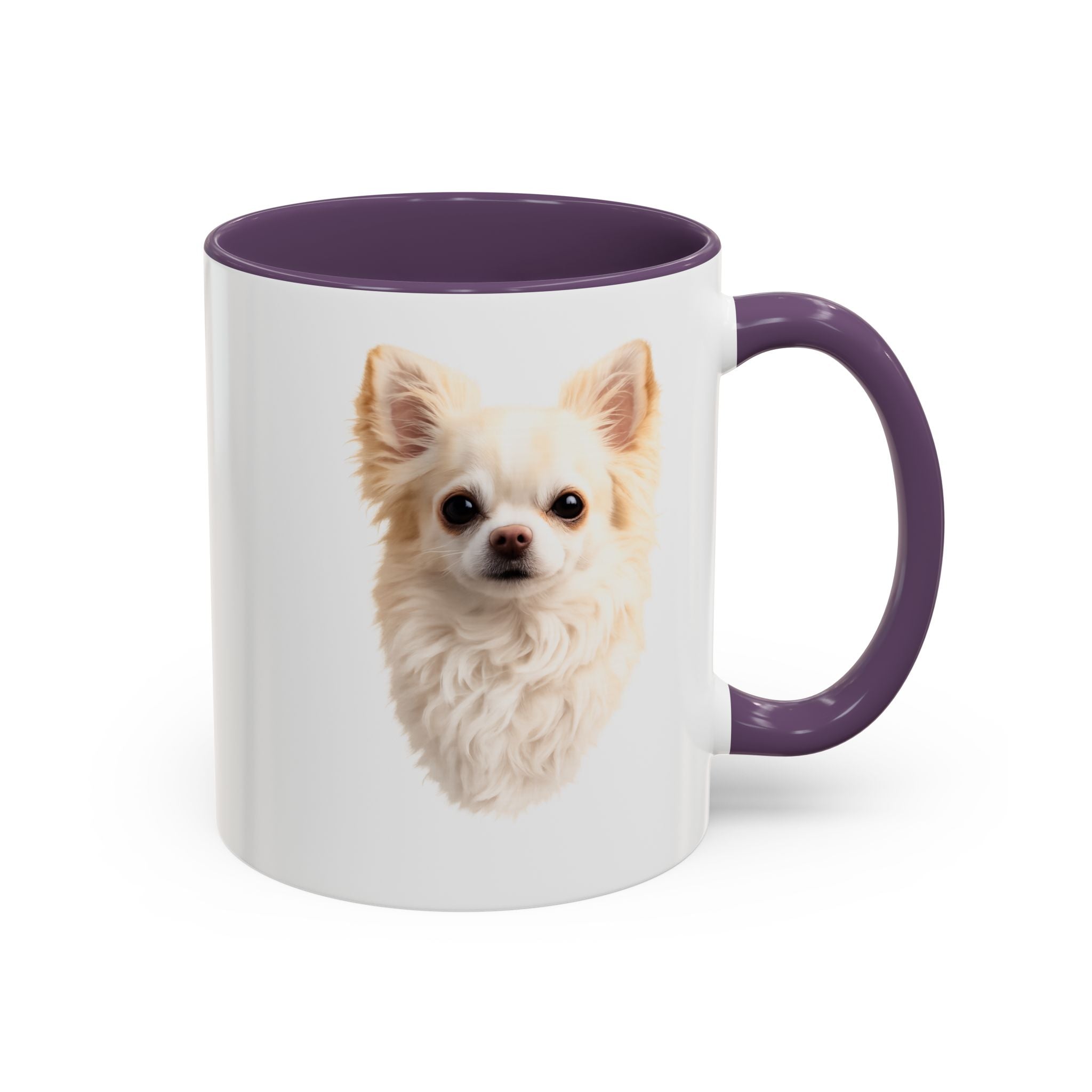 Chihuahua Portrait Accent Coffee Mug – Cute Small Dog Photo Drinkware (11/15oz)