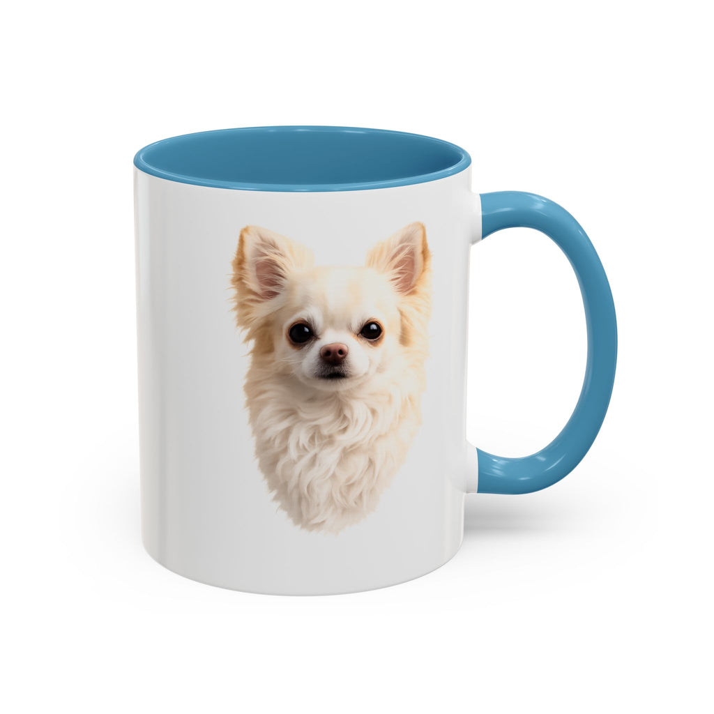 Chihuahua Portrait Accent Coffee Mug – Cute Small Dog Photo Drinkware (11/15oz)