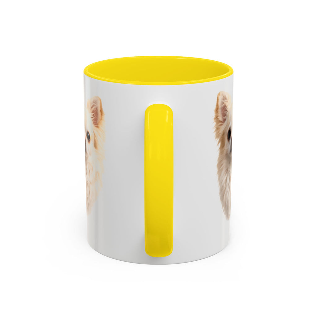 Chihuahua Portrait Accent Coffee Mug – Cute Small Dog Photo Drinkware (11/15oz)