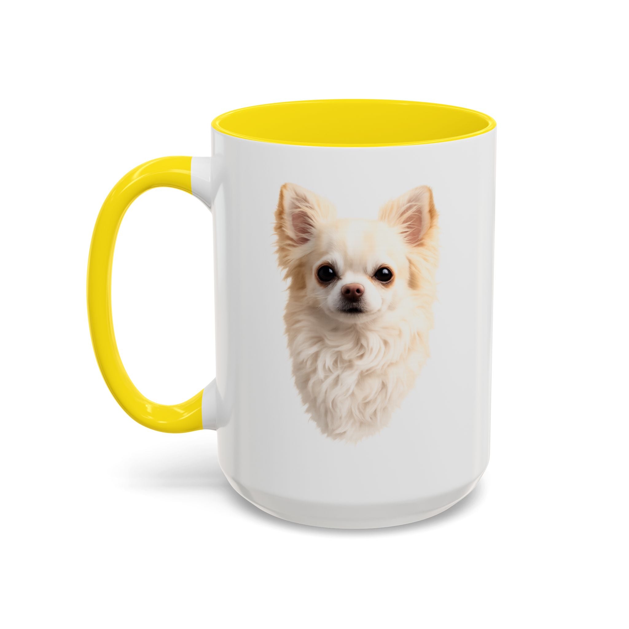 Chihuahua Portrait Accent Coffee Mug – Cute Small Dog Photo Drinkware (11/15oz)