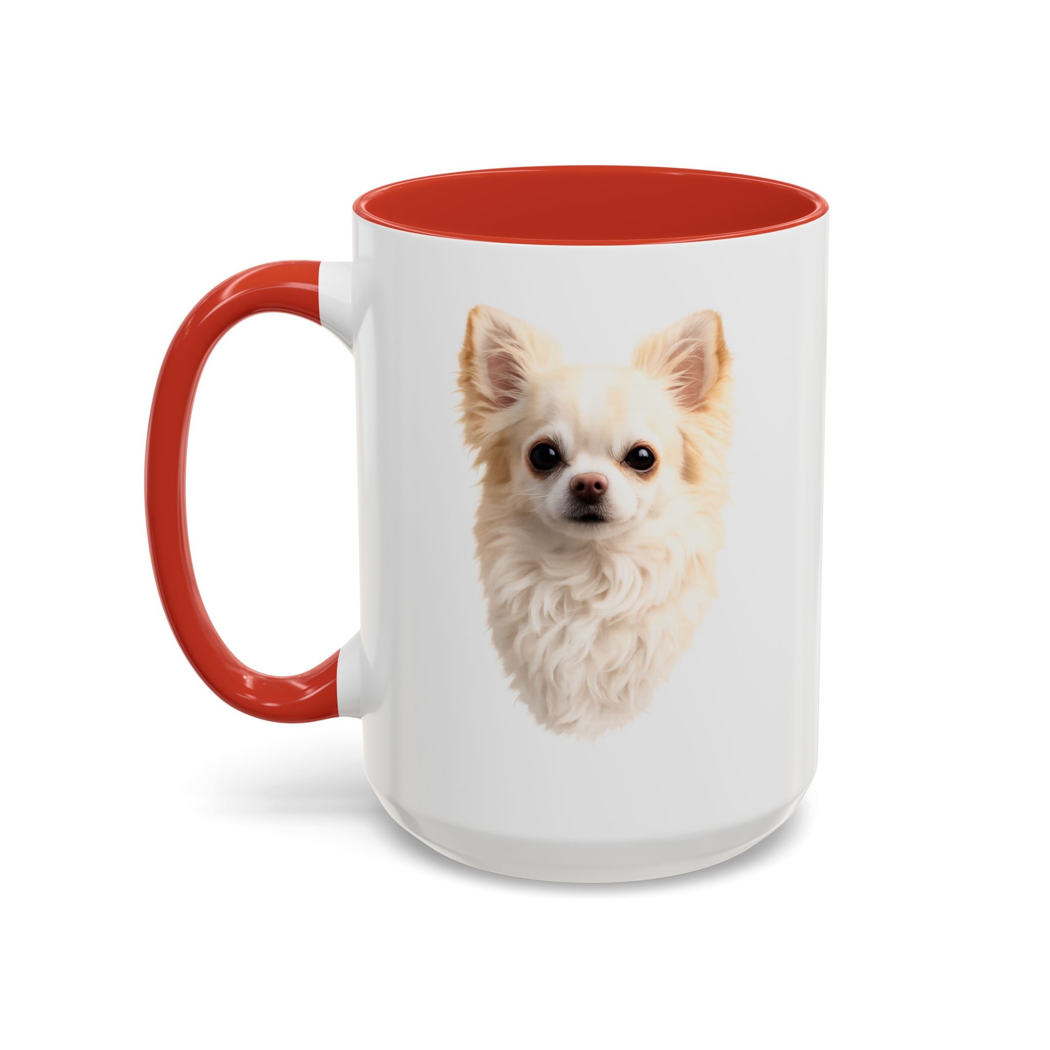 Chihuahua Portrait Accent Coffee Mug – Cute Small Dog Photo Drinkware (11/15oz)
