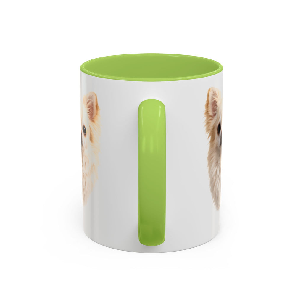 Chihuahua Portrait Accent Coffee Mug – Cute Small Dog Photo Drinkware (11/15oz)