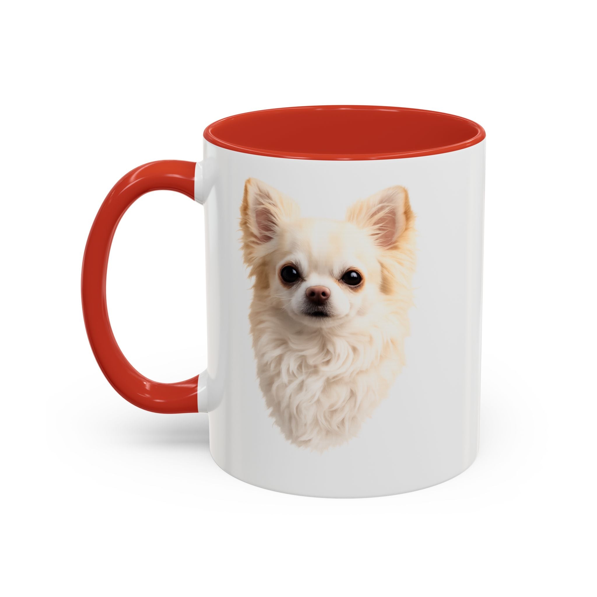 Chihuahua Portrait Accent Coffee Mug – Cute Small Dog Photo Drinkware (11/15oz)