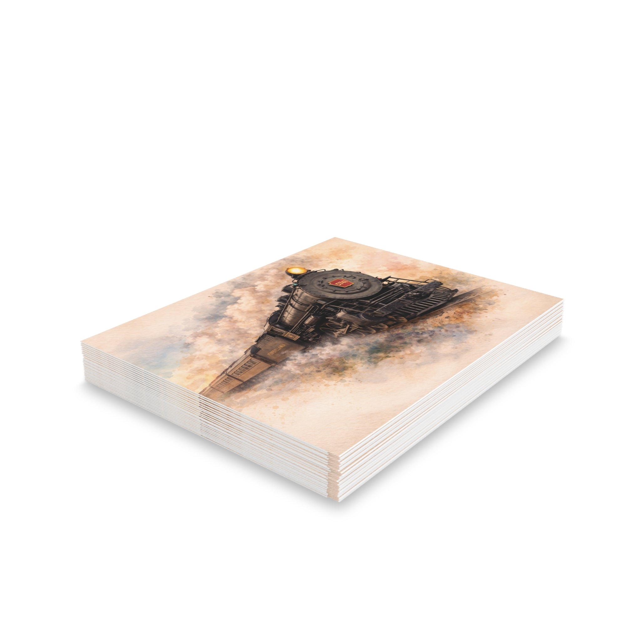 Vintage Steam Train Greeting Cards — Pack of 8/16/24