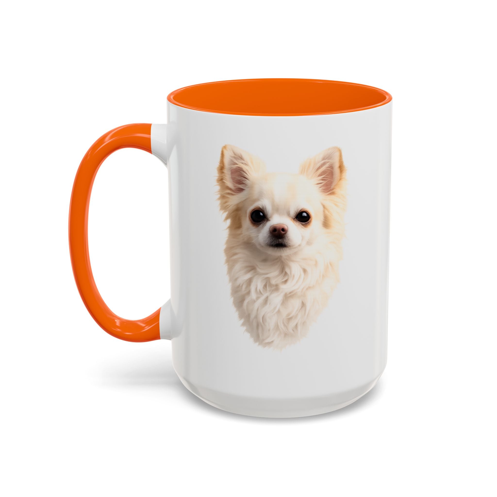 Chihuahua Portrait Accent Coffee Mug – Cute Small Dog Photo Drinkware (11/15oz)