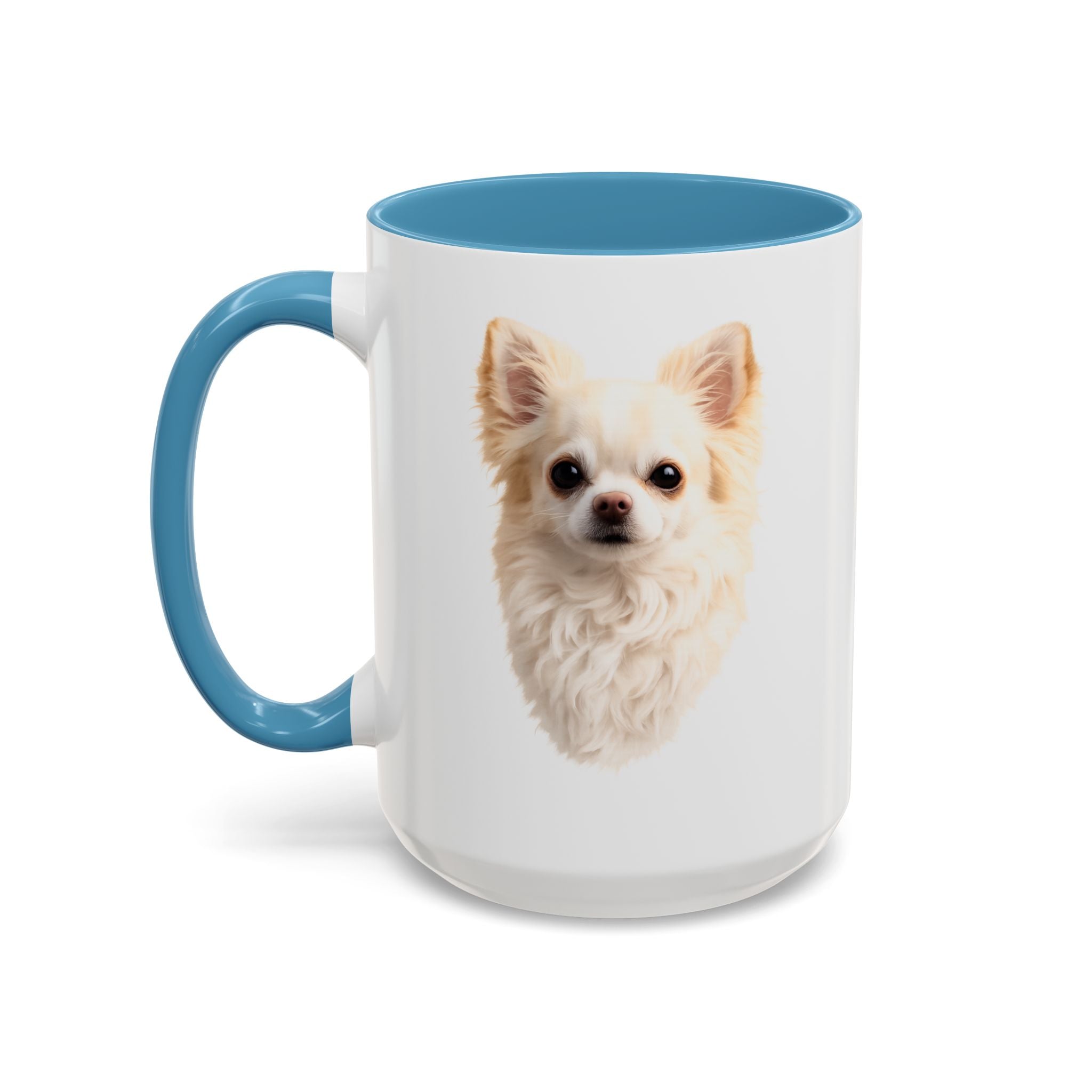 Chihuahua Portrait Accent Coffee Mug – Cute Small Dog Photo Drinkware (11/15oz)