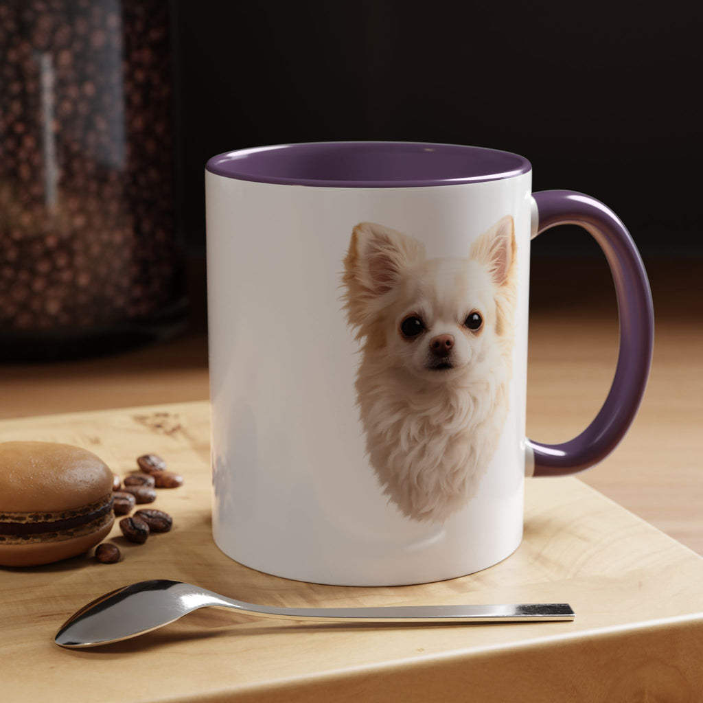 Chihuahua Portrait Accent Coffee Mug – Cute Small Dog Photo Drinkware (11/15oz)