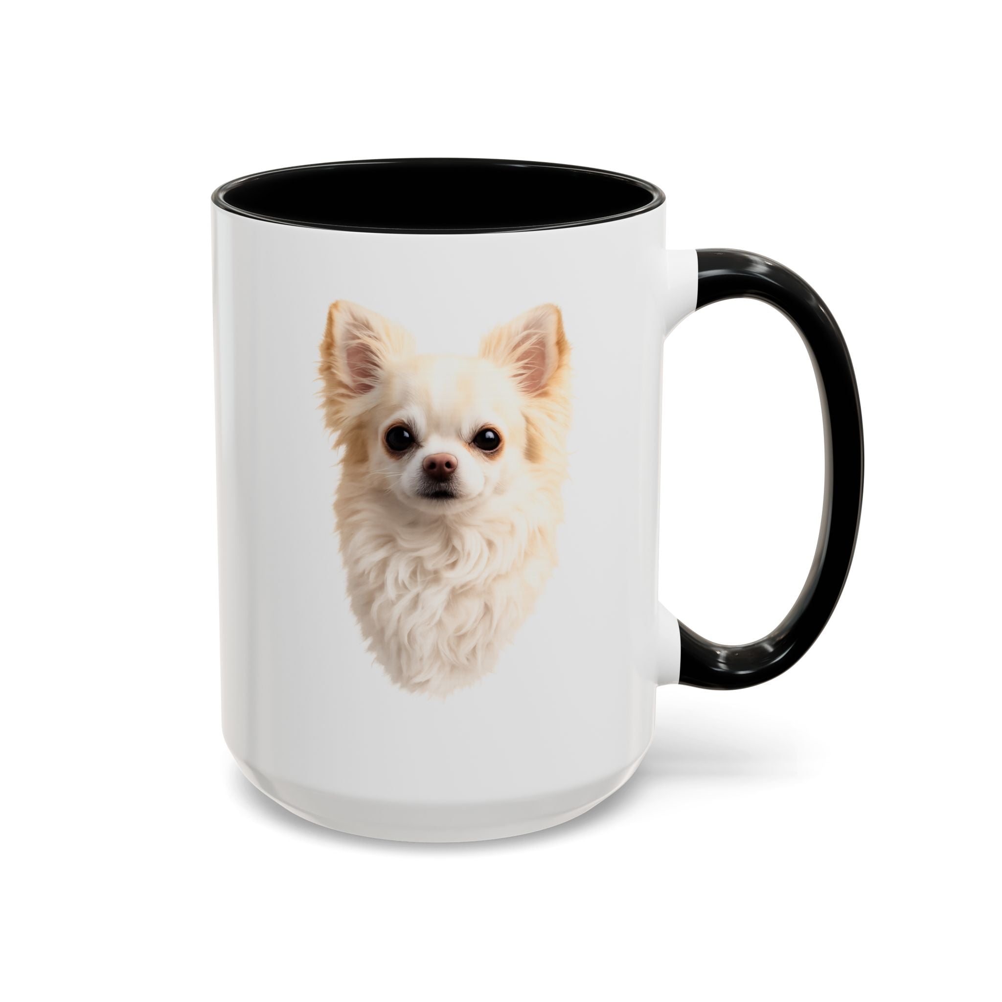 Chihuahua Portrait Accent Coffee Mug – Cute Small Dog Photo Drinkware (11/15oz)