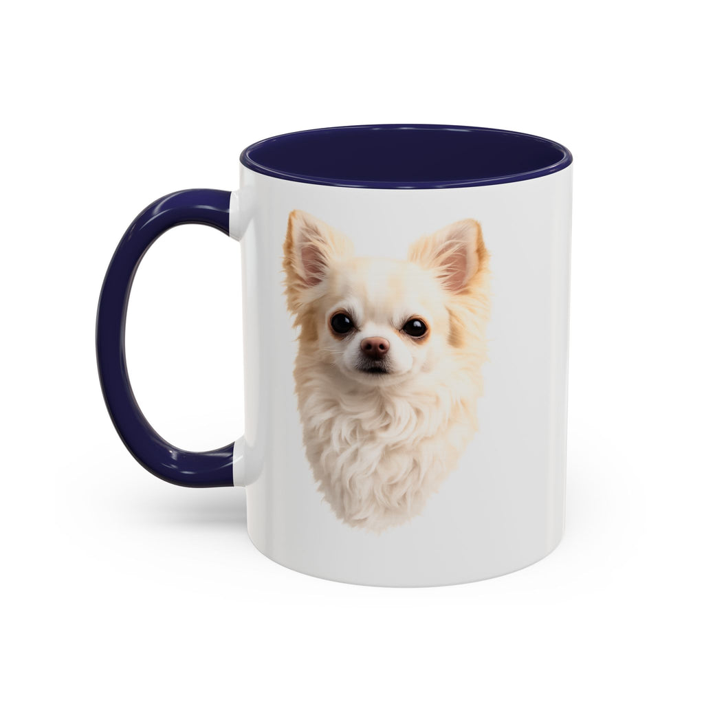 Chihuahua Portrait Accent Coffee Mug – Cute Small Dog Photo Drinkware (11/15oz)
