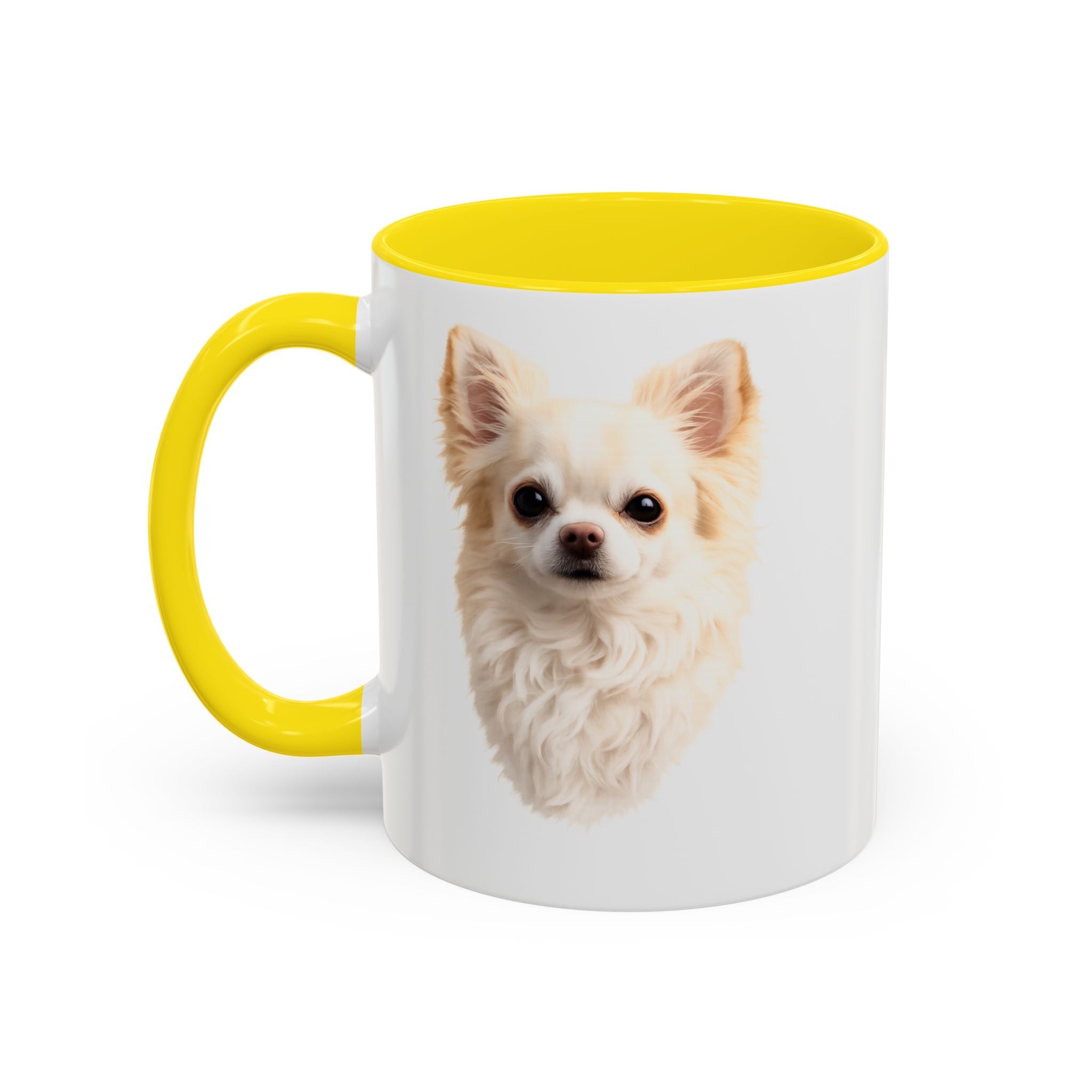 Chihuahua Portrait Accent Coffee Mug – Cute Small Dog Photo Drinkware (11/15oz)