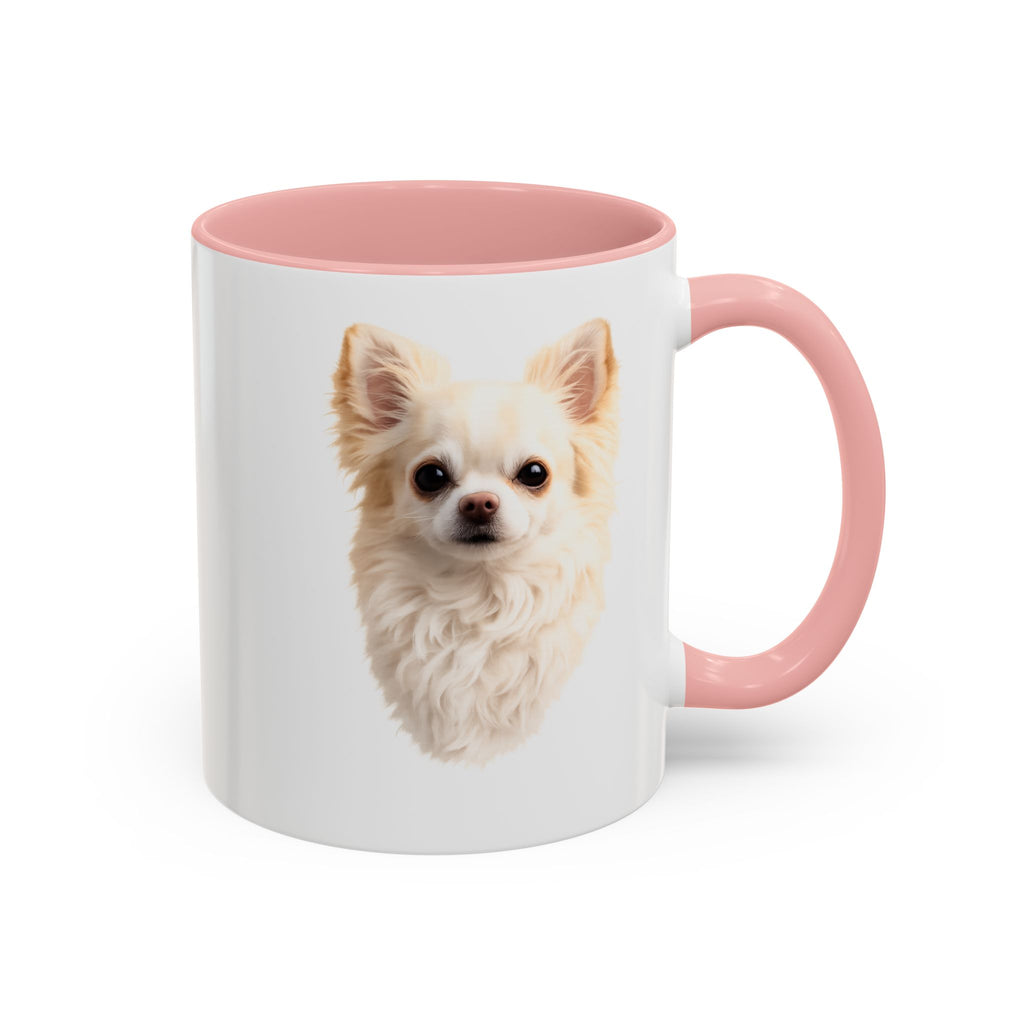 Chihuahua Portrait Accent Coffee Mug – Cute Small Dog Photo Drinkware (11/15oz)