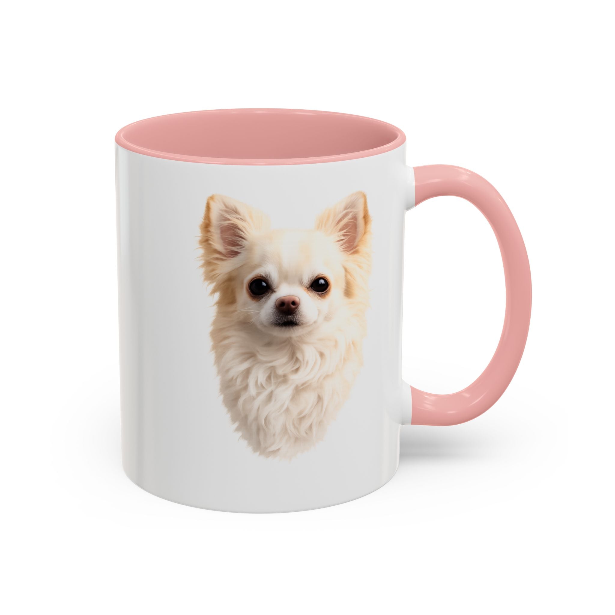 Chihuahua Portrait Accent Coffee Mug – Cute Small Dog Photo Drinkware (11/15oz)